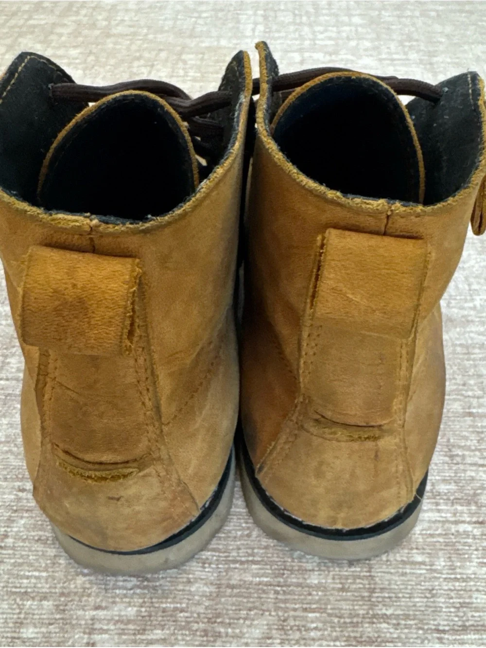 Men's Tan Leather Lace-Up Boots from South Africa